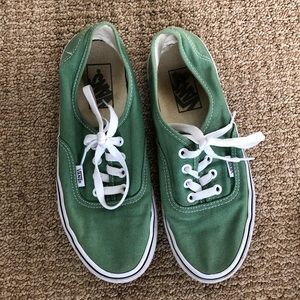 Green Vans size 8